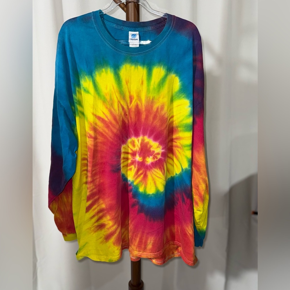 Authentic Long Sleeve TieDyed Shirt 3XL